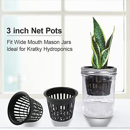 3 Inch Hydroponic Net Pots with Plant Labels 30-Pack - size: 3 inch 30 packs