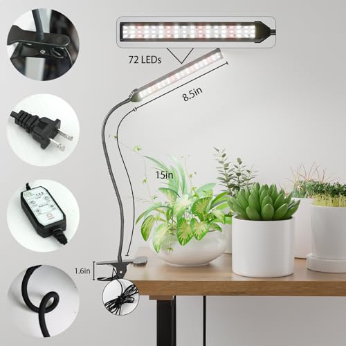 GooingTop Grow Light for Indoor Plants Growing, 6000K Full Spectrum - size: 40Watts