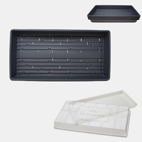 10 Each - 1020 Trays with Holes, with Humidity Dome - style: With Holes