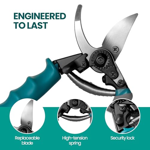 Heavy Duty Branch Cutter, Ergonomic Garden Clippers Shears for Gardening