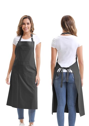 Nanxson Pottery Apron Split Leg with 3 Pockets & Adjustable Buckle - color: Black