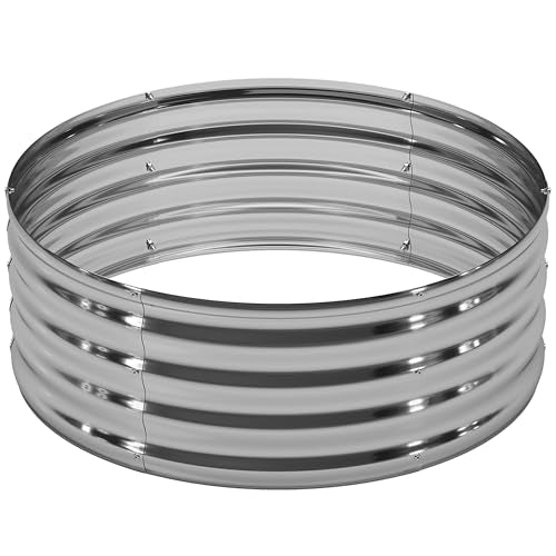 DIIYIV Galvanized Raised Garden Bed,2x2x1.3FT,Silver - size: 2x2x1.3(1PCS)