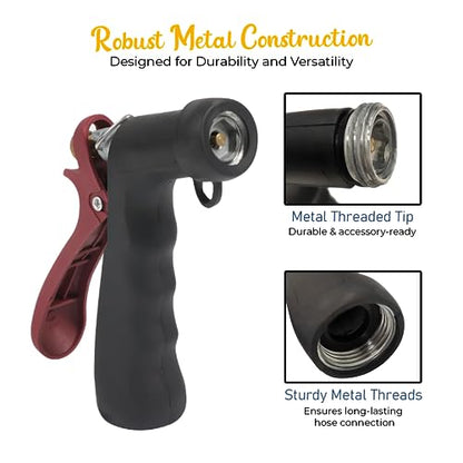 OCS Parts Industrial Nozzle - Heavy-Duty Hot or Cold Water Hose Nozzle