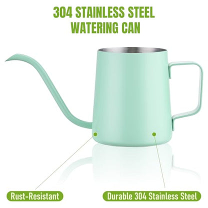 Doseno Green Small Watering Can for Seedlings & Indoor Plants, 12 oz - size: 350ml/12oz-Green