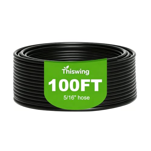 Thiswing 100FT Drip Irrigation Tubing (0.31" OD x 0.24" ID) - size: 100FT