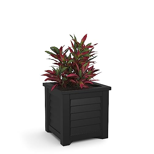 Mayne 5866-B Lakeland Square Patio Planter, 16x16, Black - color: Black, size: 16 in