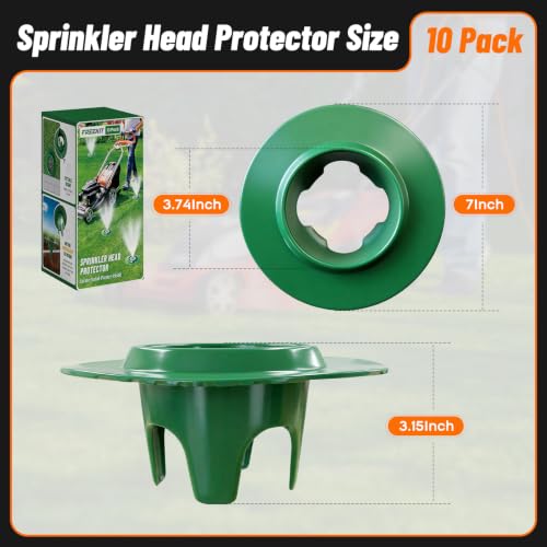 10Pack Sprinkler Head Protector, Cuttable Design, ABS Plash Guard - size: 10Pack