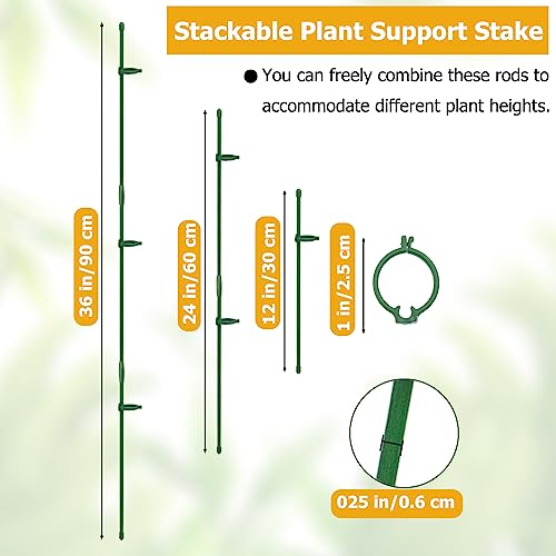 40 Pcs Plant Support Stakes Height Adjustable(12 Inch) - size: 40Pcs