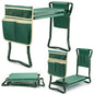 Garden Kneeler and Seat, Foldable Heavy Duty Gardening Stool with Soft Kneeling Pad 2 Tool Pouches Green