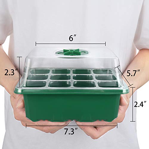 UWIOFF 12-Pack Seed Starter Trays, 144 Cells Seed Starting Tray