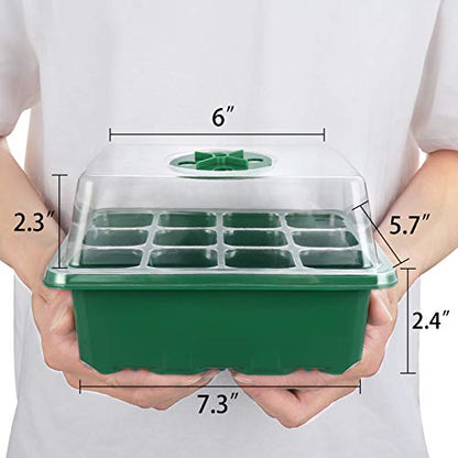 UWIOFF 12-Pack Seed Starter Trays, 144 Cells Seed Starting Tray