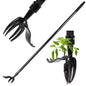 Manual Weed Puller Tool - Reinforced 4-Claw Steel Head - Updated Version Efficient Weed Remover with Long Handle for Garden Weeding - Unbreakable Weeds Effortlessly Without Kneeling