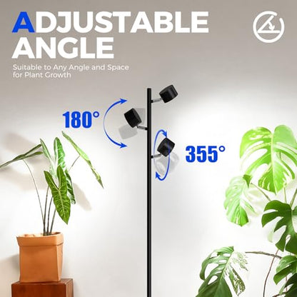Barrina T1X3 Standing Grow Lights for Indoor Plant, 6FT 30W 5000K High PPFD - size: 30W-6FT-3 Heads