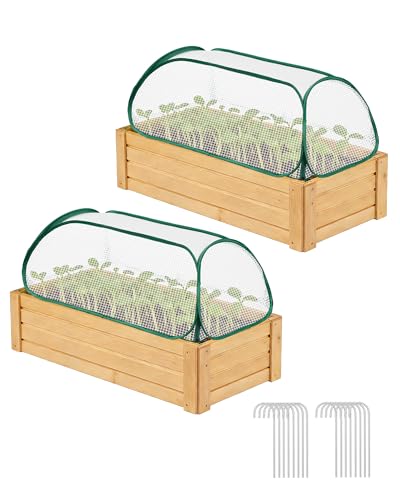 Garden Covers for Raised Beds, Greenhouse Humidity Domes, 2 Pack