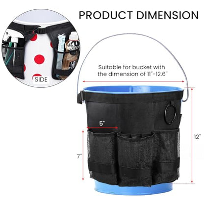 5 Gallon Bucket Tool Organizer, Bucket Storage Bag with Compartments