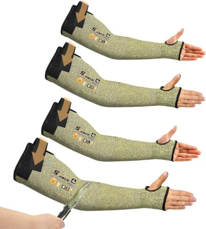 Schwer 2 Pairs CORE ANSI A5 Cut Resistant Sleeves, Flame-resistant, S081 - size: 2 Pairs
