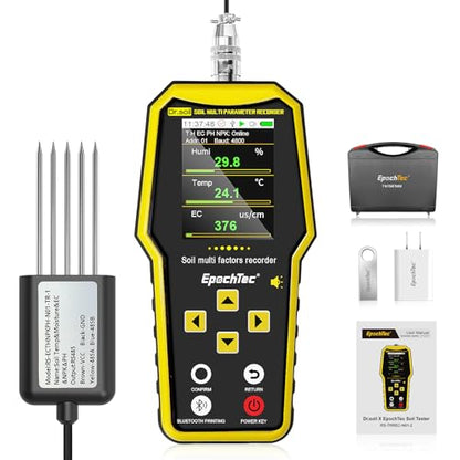 7 in 1 Soil Tester, Digital NPK Tester, Soil Test Kit ±1% High Precision