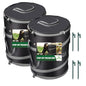 RVGUARD Pop-Up Trash Bin, Black Trash Can, 2 Pack - color: BLACK 2 PACK