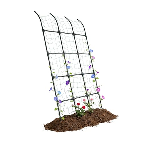 7.2 ft No-Drill Leaning Garden Trellis for Climbing Plants