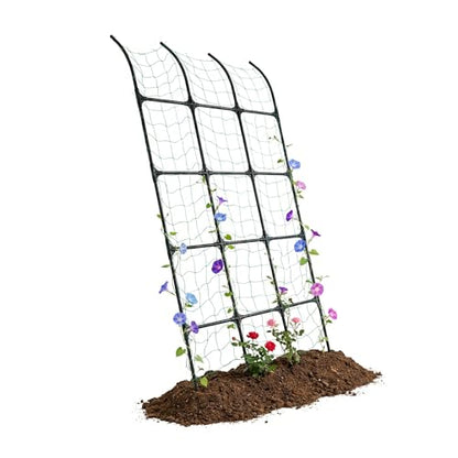 7.2 ft No-Drill Leaning Garden Trellis for Climbing Plants
