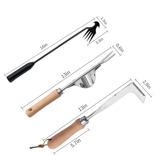 Theuzi 3 Pack Weed Puller Tool, Manual Hand Weeder Paver, Crack Weeder