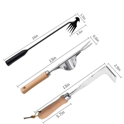 Theuzi 3 Pack Weed Puller Tool, Manual Hand Weeder Paver, Crack Weeder