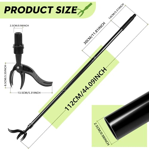 Manual Weed Puller Tool - Reinforced 4-Claw Steel Head - Updated Version Efficient Weed Remover with Long Handle for Garden Weeding - Unbreakable Weeds Effortlessly Without Kneeling