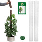 2 Pack 24 Inch,D Shape Plastic Moss Pole for Climbing Plants - size: 2 PACK-24Inch