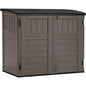 Suncast 34 Cu Ft Horizontal Storage Shed, Resin, Lockable, Stoney Black