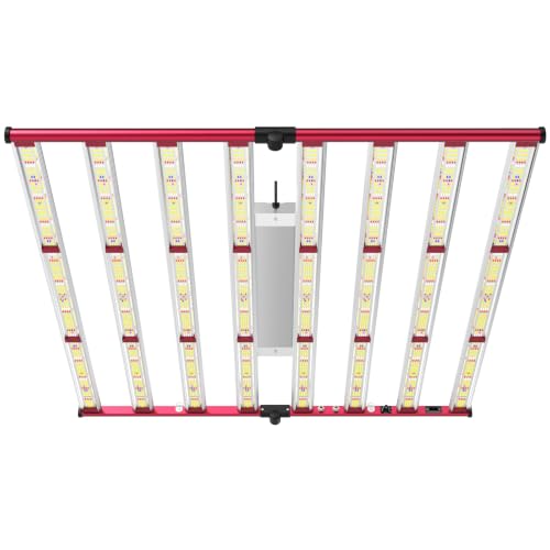 AGLEX 800W LED Grow Lights, Full Spectrum Grow Light with UV IR, Daisy Chain Plant Bar Style Grow Light Foldable & Dimmable for Indoor Growing Commercial Hydroponic Growing Lamp 6x6ft Core Coverage - size: XXL(M800)