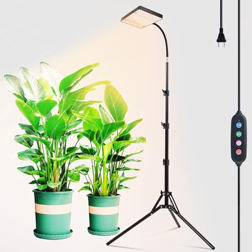 Full-Spectrum Grow Light with Stepless Stand for Indoor Growing - size: 1-Head-Stepless