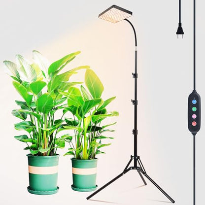 Full-Spectrum Grow Light with Stepless Stand for Indoor Growing - size: 1-Head-Stepless