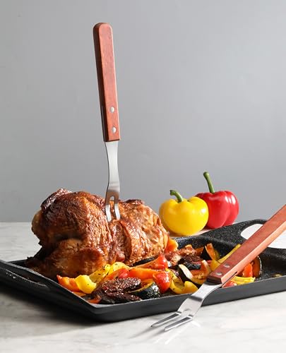 New Star Foodservice Commercial Grade BBQ Fork with Wood Handle, Stainless Steel, 13-Inch - size: 13-Inch