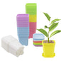 30Pcs 3" Plants Nursery Pot with 30 Saucers Multi Color, Square Plant Pots - color: Multicolor