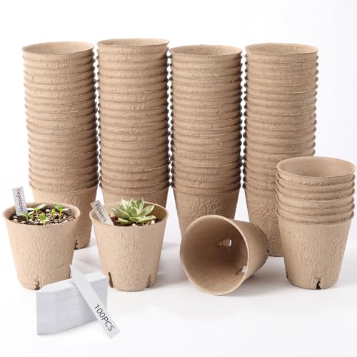 ondware 90-Pack 3.15 Inch Peat Pots with 100 Plant Labels