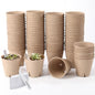 ondware 90-Pack 3.15 Inch Peat Pots with 100 Plant Labels