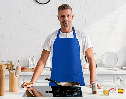 Utopia Kitchen Bib Aprons 2 Pack Adjustable With 2 Pockets - color: Blue