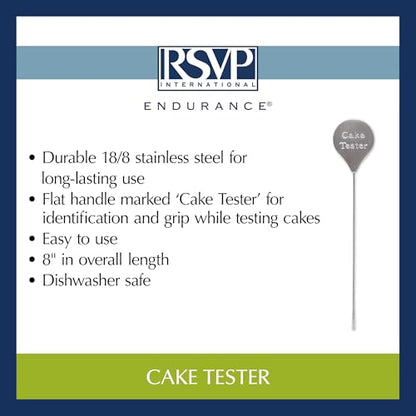 RSVP International Endurance Kitchen Baking Tool Collection, Cake Tester, Stainless Steel - size: Cake Tester