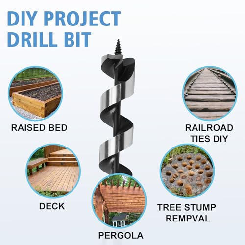 32 x 300mm (Slightly Larger Than 1-1/4" x 12") Wood Auger Drill Bit - 1pcs - size: 32x300mm (Slightly Larger 1-1/4 x 12")