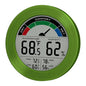 Digital Hygrometer Indoor Thermometer, Brushed Metal Frame, Green - color: Green Stainless