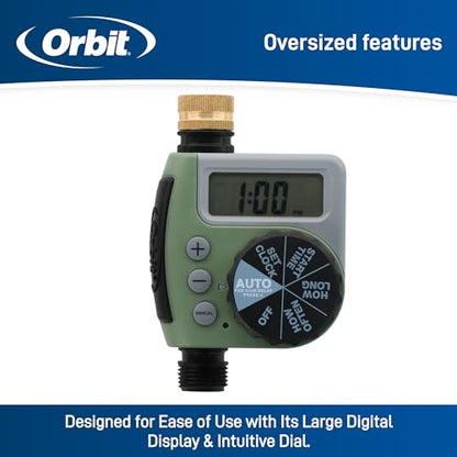 Orbit 62056 One Outlet Single-Dial Hose Faucet Timer (Pack of 3) - size: Single (Pack of 3)
