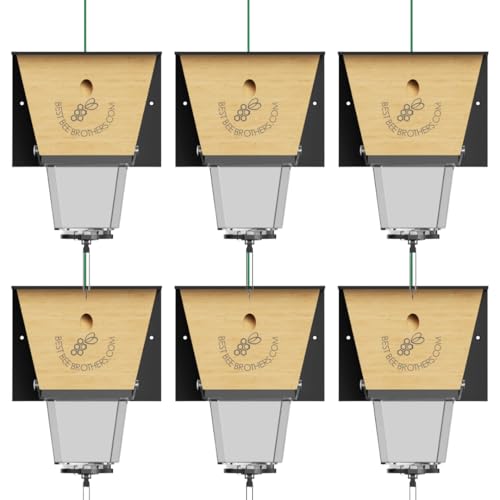 Ultimate Pro Outdoor Carpenter Bee Trap by Best Bee Brothers, Black 6-Pack - color: Black, size: 6 Pack