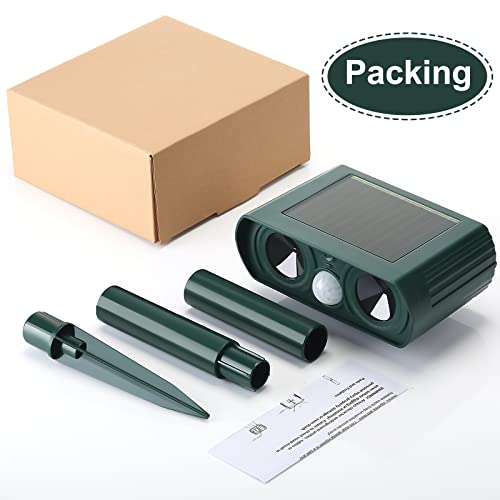 3 Packs Ultrasonic Solar Animal Repeller Motion Sensor Outdoor