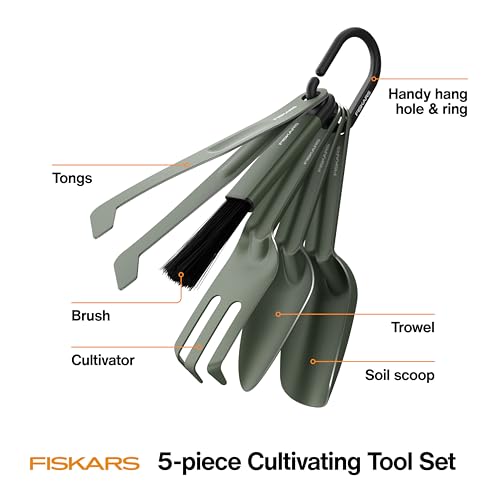 Fiskars 5-Piece House Plant Cultivating Tool Set for Indoor Gardening - size: 5-Piece Set
