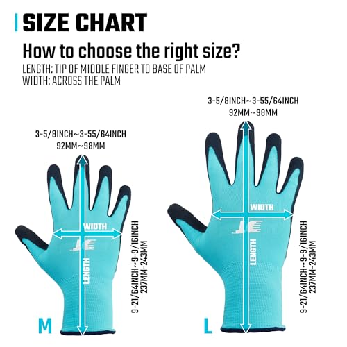 DURATECH DT 6 Pairs Garden Gloves Medium - size: Medium