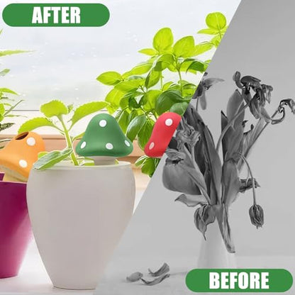 4PCS Terracotta Self Watering Spikes, Mushroom Shaped Self Watering Globes - color: Style 3