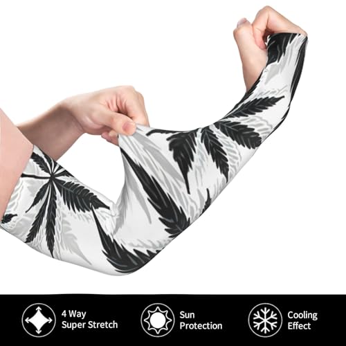 Marijuana Arm Sleeves Cannabis Weed Gardening Sleeves for Women Men - color: Marijuana 066