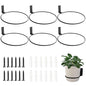 8 Inch Wall Mounted Plant Holder,Plant Wall Mount,Flower Pot Holder for Outside,Wall Planters for Indoor Plants (6 Pack) - size: 8 lnch-6Pack