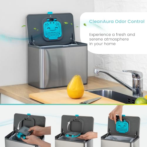 Home Zone Living Kitchen Compost Bin with CleanAura Odor Control