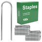 AAGUT U Shaped Garden Stakes 6 Inch, Galvanized Landscape Staples for Tube - size: 6" x 100 Pcs